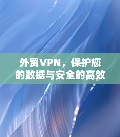 外贸VPN,保护您的数据与安全的高效解决方案 外贸VPN,保护您的数据与安全的高效解决方案