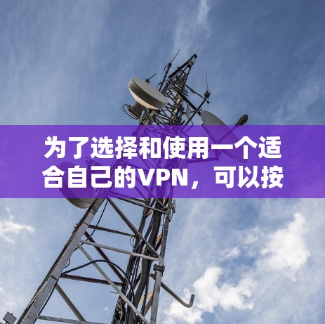 为了选择和使用一个适合自己的VPN,可以按照以下步骤进行 为了选择和使用一个适合自己的VPN,可以按照以下步骤进行